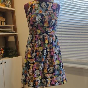 Colorful Skull Print Women's Dress